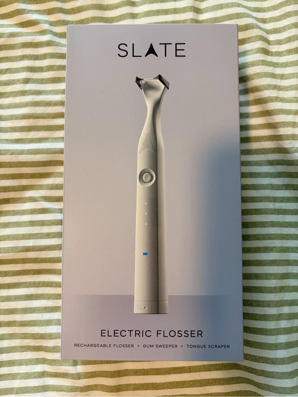 Slate Electric Flosser- white NIB